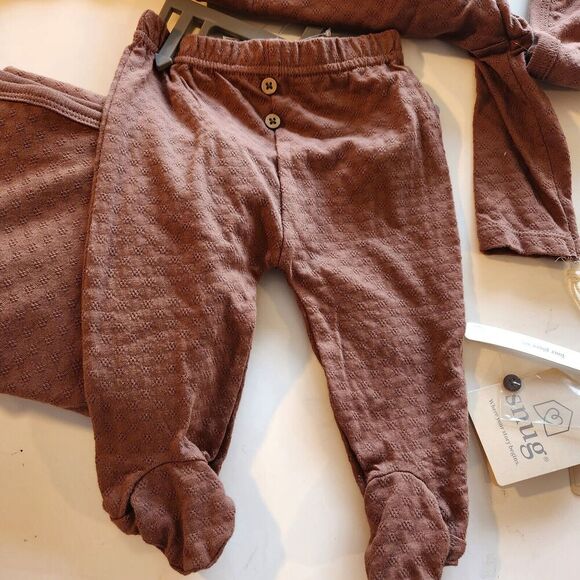 Snug Take Me Home Cotton Bonnet, Top Footed Pants & Blanket, 4piece Set Size 3-6 - Picture 5 of 8